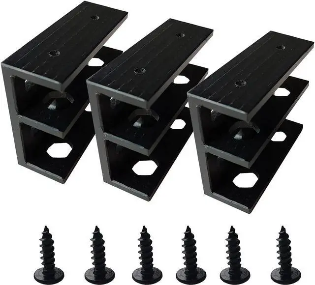 Alt view image 6 of 6 - PIAOLGYI Under Desk Double Decker Laptop Holder Mount with Screw, Under Desk Laptop Mount Bracket, Add On Under Table Keyboard Storage (3 Pcs)