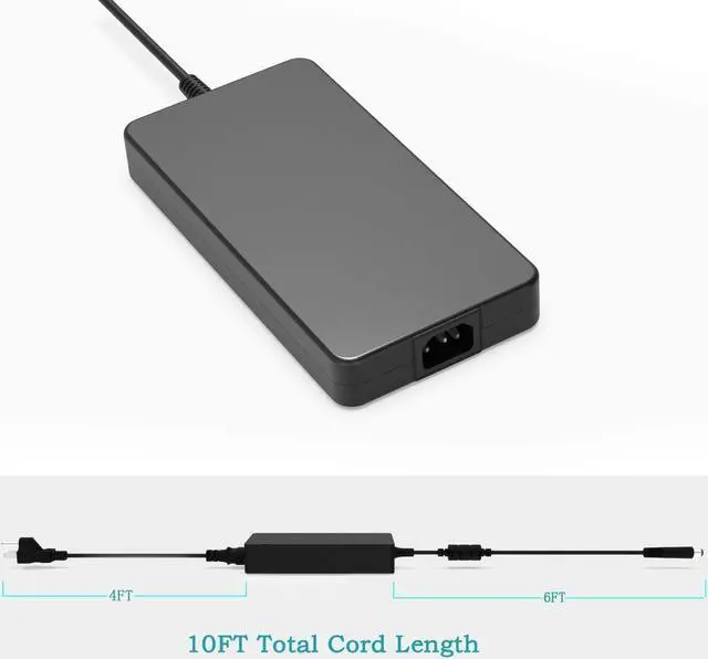 Alt view image 2 of 3 - 240W 180W AC Charger Fit for Dell Precision 7760 7560 P44E002 P93F002 Laptop Power Adapter Supply Cord