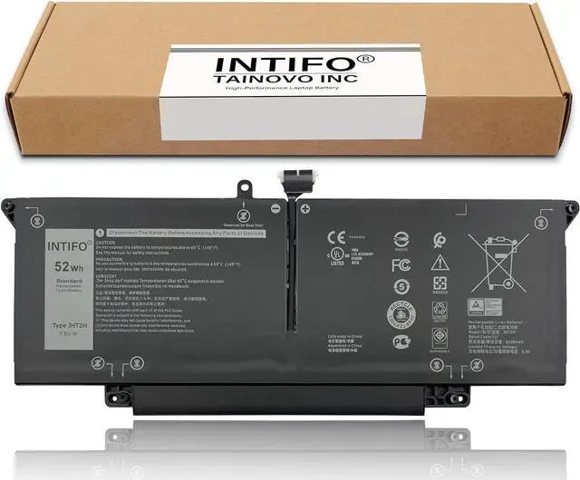 Alt view image 2 of 7 - INTIFO 52Wh JHT2H Laptop Battery Compatible with Dell Latitude 7310 7410 Series Notebook 04V5X2 0HRGYV 07CXN6 35J09 0YJ9RP 009YYF [7.6V 6500mAh 4-Cell]