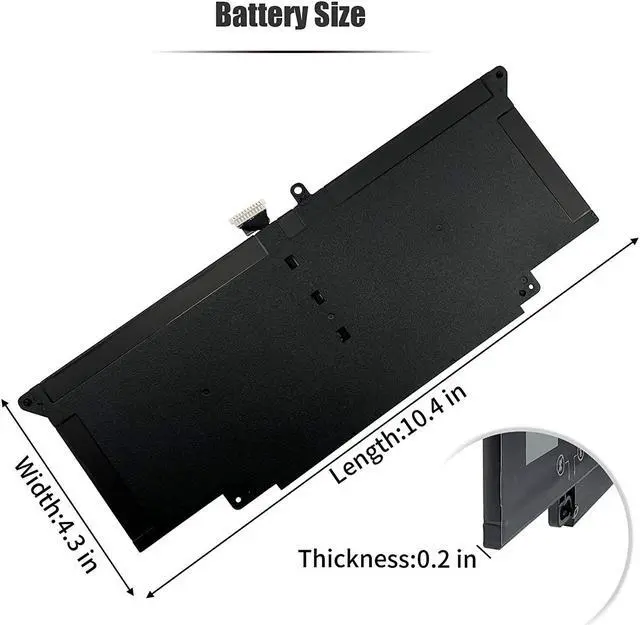 Alt view image 6 of 7 - INTIFO 52Wh JHT2H Laptop Battery Compatible with Dell Latitude 7310 7410 Series Notebook 04V5X2 0HRGYV 07CXN6 35J09 0YJ9RP 009YYF [7.6V 6500mAh 4-Cell]