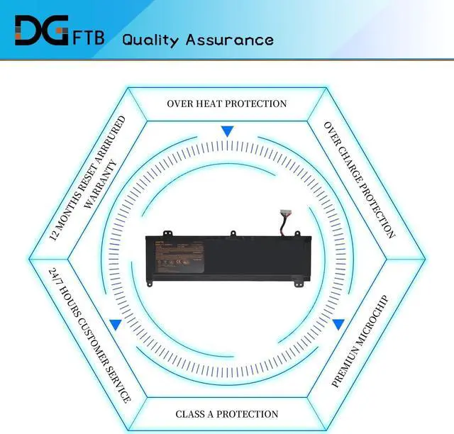 Alt view image 6 of 7 - DGTEC New N550BAT-3 Replacement Battery for Clevo N550RC N550RN N551RN F57-D1T 6-87-N550S-4E4 6-87-N550S-4E42 6-87-N550S-4E43 (11.4V 48Wh)