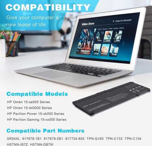 Alt view image 2 of 7 - TREE.NB SR04XL 917724-855 Replacement Laptop Battery for Hp Pavilion 15-CB000 Power 15-CB000 15-CE015DX 15-CE000 15-DC0000 Series 917678-1B1 917678-2B1 HSTNN-DB7W HSTNN-IB7Z