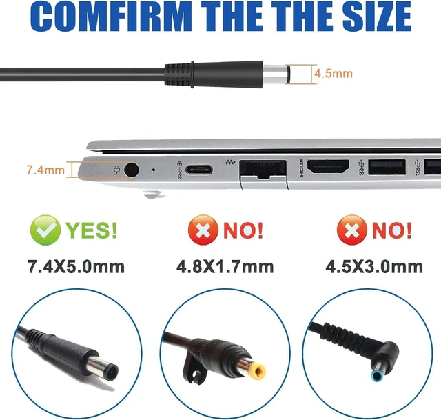Alt view image 2 of 7 - Laptop Charger 65W for Dell Latitude 7490 7400 7480 5400 5490 5500 5590 5480 5580 3310 7290 5290 E5470 E5440 E5570 E7250 E7450 E6540 E7440 E6440 E6430 Power Cord Supply Computer Ac Adapter Replacement