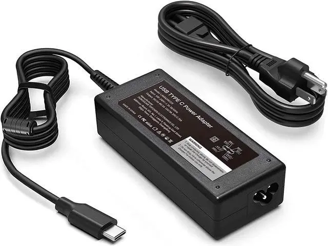 Main image of 65W 45W Universal Chromebook Charger USB C for  Thinkpad/Yoga/Chromebook ADLX65YDC2Afor  Chromebook 3100 Latitude 5420 XPS Series HP    Type C Power Cord 1