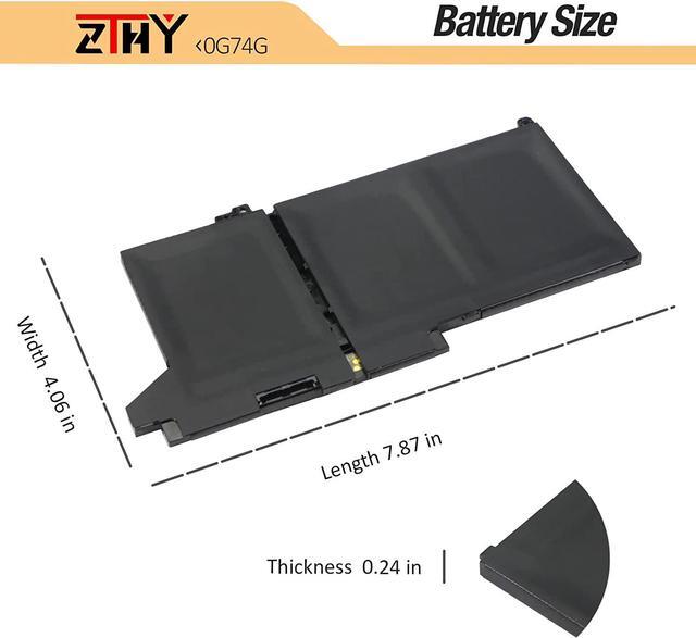 Alt view image 7 of 7 - ZTHY 0G74G Laptop Battery Replacement for Dell Latitude 5300 2-in-1 5310 7300 7400 Series Notebook OG74G 02PFPW 2PFPW 3KF82 8JYHH 11.4V 42Wh 3500mAh 3-Cell