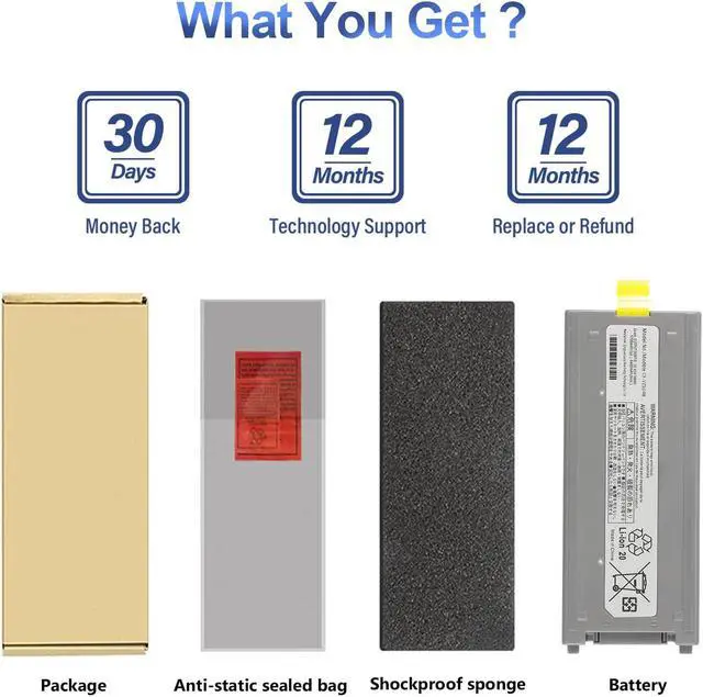 Alt view image 6 of 7 - ANTIEE CF-VZSU48 Laptop Battery Replacement for Panasonic Toughbook CF-19 CF19 MK1 MK2 MK3 MK4 MK5 MK6 MK7 MK8 Series CF-VZSU48U CF-VZSU28 CF-VZSU48R CF-VZSU50 CF-VZSU58U 10.65V 58Wh