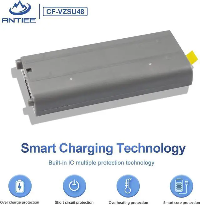 Alt view image 5 of 7 - ANTIEE CF-VZSU48 Laptop Battery Replacement for Panasonic Toughbook CF-19 CF19 MK1 MK2 MK3 MK4 MK5 MK6 MK7 MK8 Series CF-VZSU48U CF-VZSU28 CF-VZSU48R CF-VZSU50 CF-VZSU58U 10.65V 58Wh