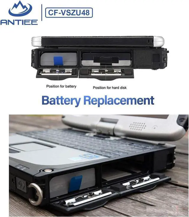 Alt view image 7 of 7 - ANTIEE CF-VZSU48 Laptop Battery Replacement for Panasonic Toughbook CF-19 CF19 MK1 MK2 MK3 MK4 MK5 MK6 MK7 MK8 Series CF-VZSU48U CF-VZSU28 CF-VZSU48R CF-VZSU50 CF-VZSU58U 10.65V 58Wh