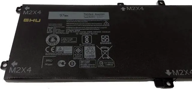 Alt view image 3 of 6 - GHU New 6GTPY 97 Wh Battery Compatible with Dell XPS 15 9560 9550 Precision 5510 5520 M5520 Replacement for 5XJ28 i7-7700HQ H5H20 5D91C Laptop [Li-ion 6 Cell 11.4V 18 Months] Warranty 6GTPY