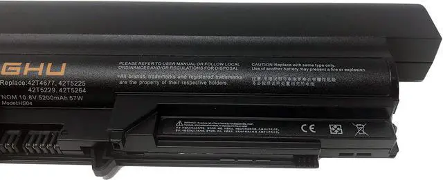 Alt view image 5 of 6 - GHU New Battery 57 Wh for 33+ 41U3198 43R2499 42T4531 Compatible with Lenovo Thinkpad T61 R61 R61i 14-Inch Widescreen R400 T400 42T5263 42T5229 42T5227 42T4677 42T5265 42T4552 42T5228 42T4530