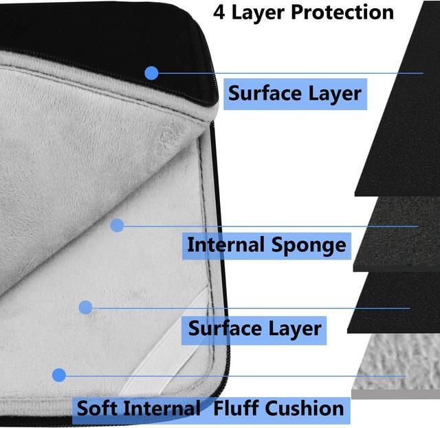 Alt view image 2 of 7 - Laptop Sleeve 15.6 Inch Durable Shockproof Protective Cover Compatible with HP    Notebook Computer Black