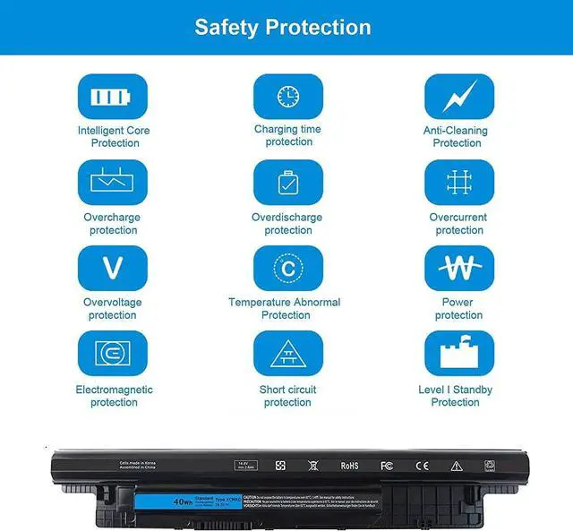Alt view image 6 of 7 - 40Wh XCMRD 14.8V Battery for Dell Inspiron 15 3000 Series 3542 3543 3521 3537 3531 3541 17R 5721 5737 17-3737 3721 15R 5537 5521 14 3421 3437 14R 5421 5437 Latitude 3440 3540 P28F P40F FW1MN 4WY7C