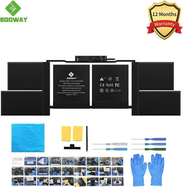 Alt view image 4 of 7 - E EGOWAY A1990 A1953 Battery Replacement for MacBook Pro 15" Touch Bar EMC 3215 3359 Mid 2018 2019 MV902LL/A MV912LL/A MV922LL/A MV932LL/A MV942LL/A MV952LL/A MV962LL/A MV972LL/A MV902B/A MV912B/A