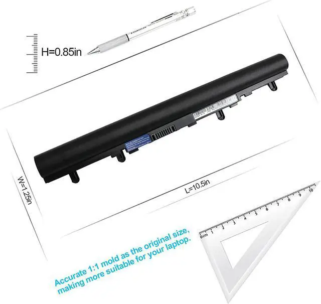 Alt view image 4 of 7 - AL12A32 V5 Replacement Acer Battery for Acer Aspire V5 V5-431 V5-551 V5-571 V5-471G V5-571P V5-571-6726 V5-571Pg-9814 V5-431-4407 Aspire E1 E1-522 E1-532 E1-572 E1-572G E1-510 E1-510P AL12A72 Laptop.