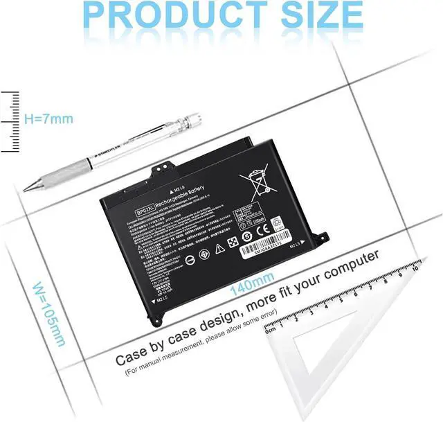 Alt view image 2 of 7 - BP02XL 849909-850 Battery Replacement for HP Pavilion Laptop 15-AU 15-AW Series 15-AU057CL 15-AU030WM 15-AU063NR 15-AU123CL 15-AW002LA 15-AW053NR 15-AU091NR 15-AU023CL P/N BPO2XL TPN-Q172 849569-541