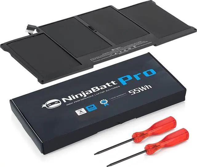 Alt view image 5 of 6 - NinjaBatt Battery A1466 A1496 for Apple MacBook Air 13 Inch [2010 2011 2012 2013 2014 2015 2017 Years] A1369 A1405 A1377 - High Performance [7200mAh/55Wh/7.6V]