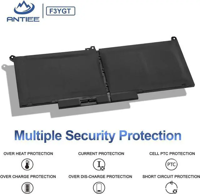 Alt view image 4 of 7 - ANTIEE F3YGT Laptop Battery for Dell Latitude 12 7000 7280 7290 P29S002 13 7000 7380 7390 14 7000 7490 7480 P28S P28S001 P73G P73G001 P73G002 Series DM6WC DM3WC 2X39G KG7VF 451-BBYE 453-BBCF Notebook