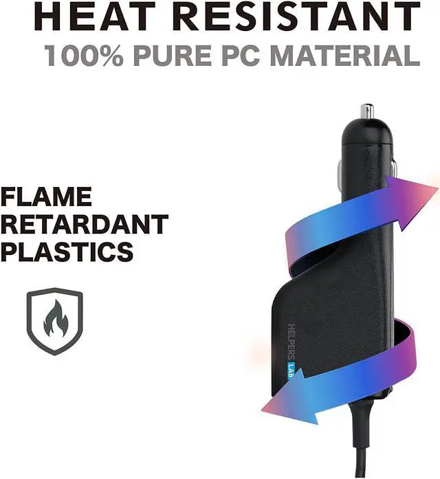 Alt view image 4 of 7 - Laptop Car Charger for HP Stream 11 13 14; HP Pavilion 11 13 15 X2; HP Split 13 X2; HP Elitebook Folio 1040 G1 ; HP X360 11;HP ProBook 11 430; Blue Tip 19.5V 4.62A 3.33A 2.31A 90W 65W 45W