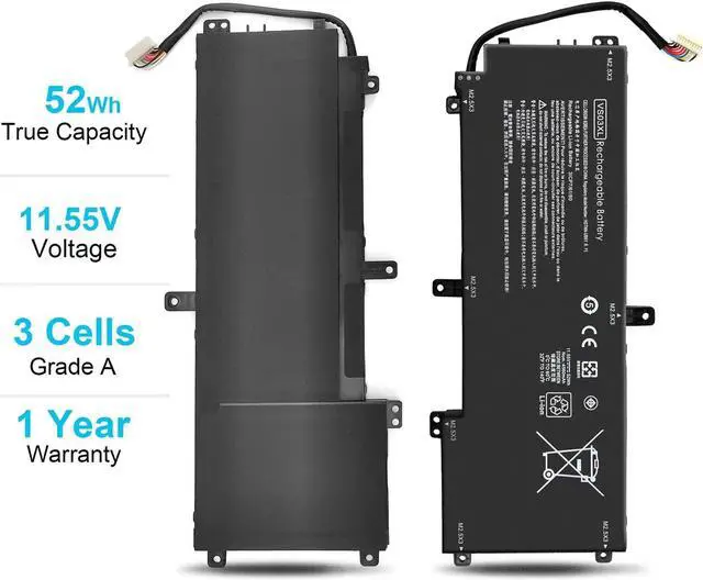 Alt view image 5 of 7 - 52Wh VS03XL 849313-856 Battery Replacement for HP Envy 15t-as100 15t-as000 15-as000 15-as100 15-as133cl 15-as043cl 15-as020nr 15-as031nr 15-as027cl 15-as182cl 849047-541 849313-850 HSTNN-UB6Y 11.55V