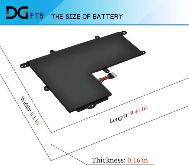 Alt view image 3 of 7 - DGTEC New PO02XL Laptop Battery Replacement for HP Stream 11-R 11-R014WM Series HSTNN-DB7G HSTNN-IB7G TPN-Q166 824560-005 823908-2C1 (7.6V 37Wh)