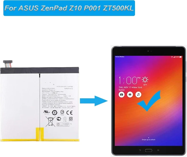 Alt view image 4 of 4 - Replacement Battery C12P1602 Compatible with ASUS ZenPad Z10 P001 ZT500KL 3S 10 Z500KL with Tools
