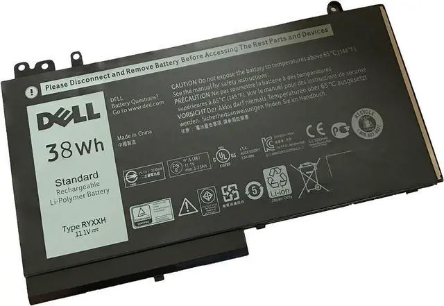 Main image of DELL RYXXH 11.1V 38Wh 3-Cell Standard Rechargeable Lithium Laptop Battery for DELL Latitude 3150,3160 Latitude E5250/5250, E5450/5450, E5550/5550 Series Notebook