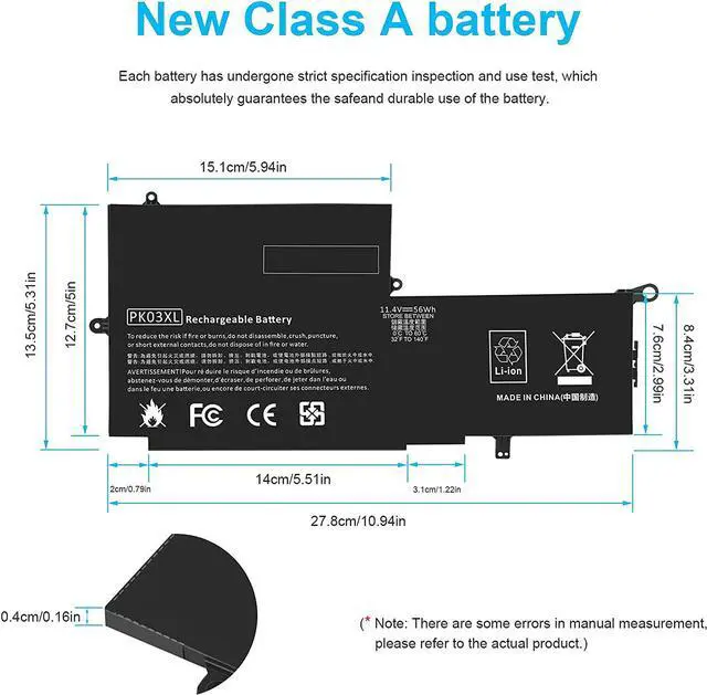 Alt view image 3 of 7 - Fancy Buying PK03XL Laptop Battery Replacement for HP Spectre Pro X360 G1 G2 Spectre 13-4000 13-4100 13-4200 13-4000nf 13-4006tu 13-4103dx 13-4003dx Laptop 789116-005 788237-2C1 HSTNN-DB6S TPN-Q157