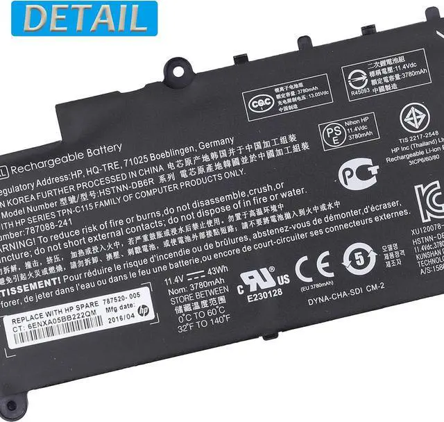 Alt view image 4 of 4 - E-YIIVIIL Replacement Battery PS03XL Compatible with HP Pavilion X360 310 G1 HSTNN-DB6R 787088-241 Battery