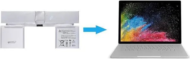 Alt view image 5 of 5 - Duotipa New G3HTA048H Laptop Battery Compatible with Microsoft Surface Book 2nd Gen 13.5-inch Keyboard G3HTA048H Battery