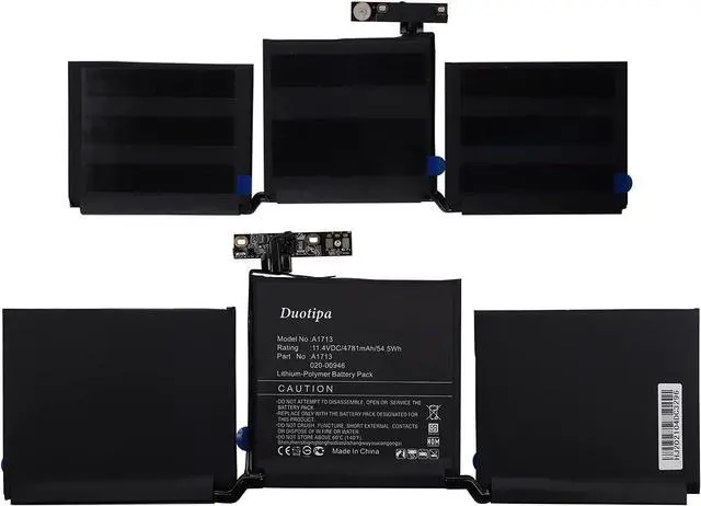 Alt view image 3 of 6 - Duotipa New A1713 Laptop Battery Compatible with MacBook Pro 13" Retina Late 2016/Mid 2017 A1708 020-00946 Battery with Repair Tool Kit