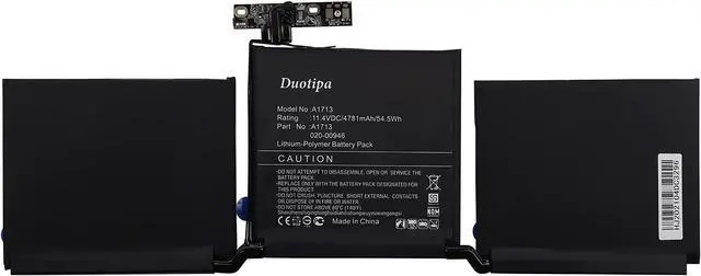 Main image of Duotipa New A1713 Laptop Battery Compatible with MacBook Pro 13" Retina Late 2016/Mid 2017 A1708 020-00946 Battery with Repair Tool Kit