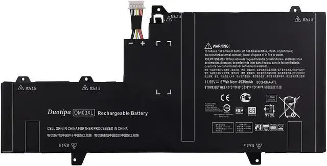 Main image of Duotipa New OM03XL Laptop Battery Compatible with 863167-171 HSTNN-IB7O Battery for HP EliteBook X360 1030 G2 57Wh
