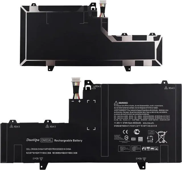 Alt view image 3 of 4 - Duotipa New OM03XL Laptop Battery Compatible with 863167-171 HSTNN-IB7O Battery for HP EliteBook X360 1030 G2 57Wh