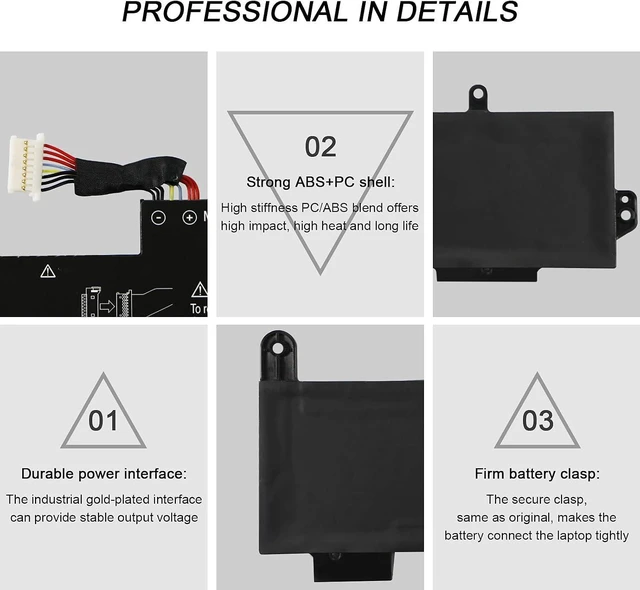Alt view image 3 of 6 - 50Wh SS03XL Battery Replacement for HP EliteBook 730 735 740 745 755 830 840 846 G5 745 840 G6 ZBOOK 14U G5 G6 Series HSN-I12C HSTNN-LB8G 933321-855 933321-852 932823-421 932823-1C1 4330mAh