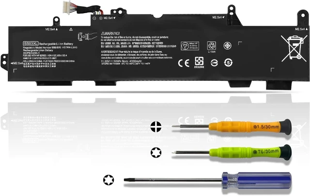Main image of 50Wh SS03XL Battery Replacement for HP EliteBook 730 735 740 745 755 830 840 846 G5 745 840 G6 ZBOOK 14U G5 G6 Series HSN-I12C HSTNN-LB8G 933321-855 933321-852 932823-421 932823-1C1 4330mAh