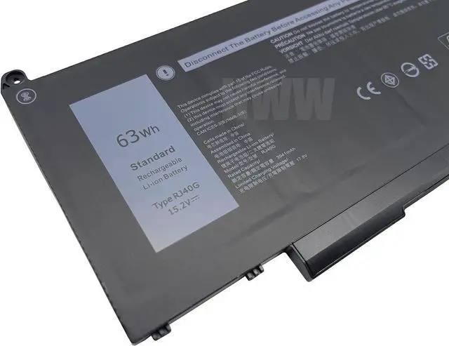 Alt view image 2 of 4 - HWW New 15.2V 63Wh 3941mAh RJ40G Battery Compatible with Dell Latitude 5420 5520 075X16 WY9DX Series