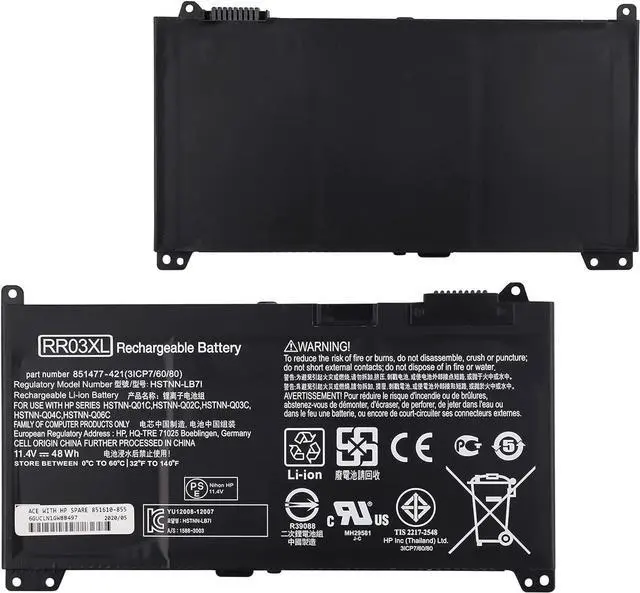 Main image of E-YIIVIIL Replacement Battery RR03XL Compatible with HP ProBook 430 440 450 455 470 G4 851610-850