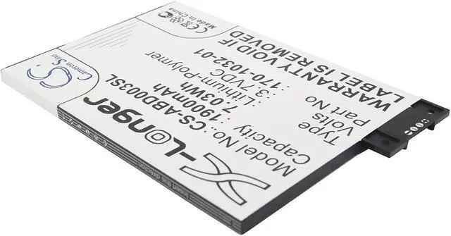 Alt view image 3 of 6 - Replacement Battery for AMZ K 3, K III, K 3 Wi-fi, Compatible with K 3G, Graphite, fits Part No 170-1032-00, 170-1032-01, GP-S10-346392-0100, S11GTSF01A, Ebook eReader Battery 3.7V 1900mAh