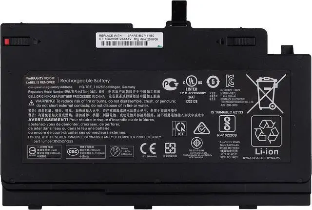 Main image of AA06XL 96Wh Replacement Battery Compatible with HP ZBook 17 G4-2ZC18ES G4-1RR26ES Z3R03UT Z3R03AA Series HSTNN-DB7L AA06096XL 852711-850 852527-241 852527-242 852527-221 852527-222