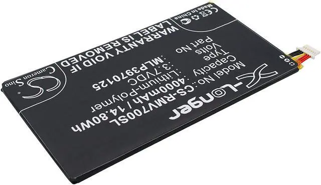 Alt view image 5 of 6 - Replacement Battery for Verizon Elipsis QMV7A 7in QMV7B MV7A QMV7A 8GB,fits Part No MLP3970125, 3.7V 4000mAh / 14.80Wh Li-Polymer