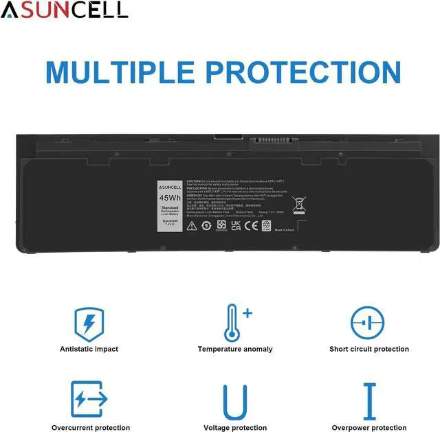 Alt view image 7 of 7 - ASUNCELL Laptop Battery Replacement for Dell Latitude 12 7000 Sereis E7240 E7250 Ultrabook, 45Wh 7.4V