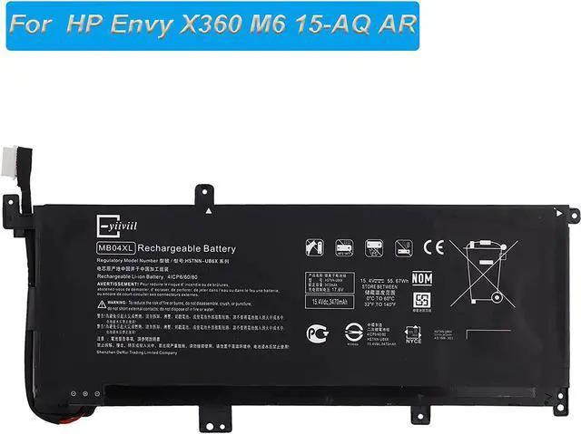 Alt view image 2 of 4 - E-YIIVIIL Replacement Battery MB04XL Compatible with HP Envy X360 M6 15-AQ AR 844204-850 843538-541 HSTNN-UB6X