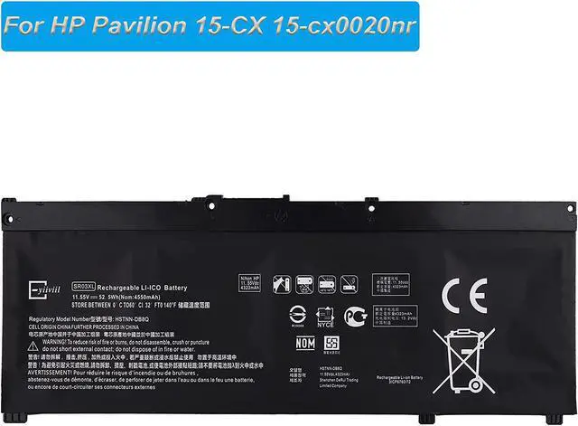 Alt view image 2 of 4 - E-YIIVIIL Replacement Battery SR03XL Compatible with HP Pavilion 15-CX 15-CX0020NR L08855-855 HSTNN-IB8L HSTNN-DB8Q 52.5Wh