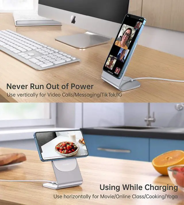 Alt view image 6 of 6 - Magnetic Wireless Charger for iPhone 16/15/14/13/12 - Mag Charger+20W USB C Adapter, Fast Wireless Charging Stand/Pad with 5ft USB-C Cable for iPhone 16/15/14/13/12 Pro Max Plus Mini,Mag-Safe Charger