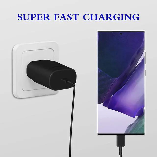 Alt view image 4 of 7 - Type C Charger, 2-Pack 25W Type C Super Fast Charging with 6ft Android Type C Phone Charger Cable Compatible with Galaxy S23 Ultra/S23+/S22/S21/S20/Phone 15/15 Plus/15 Pro Max