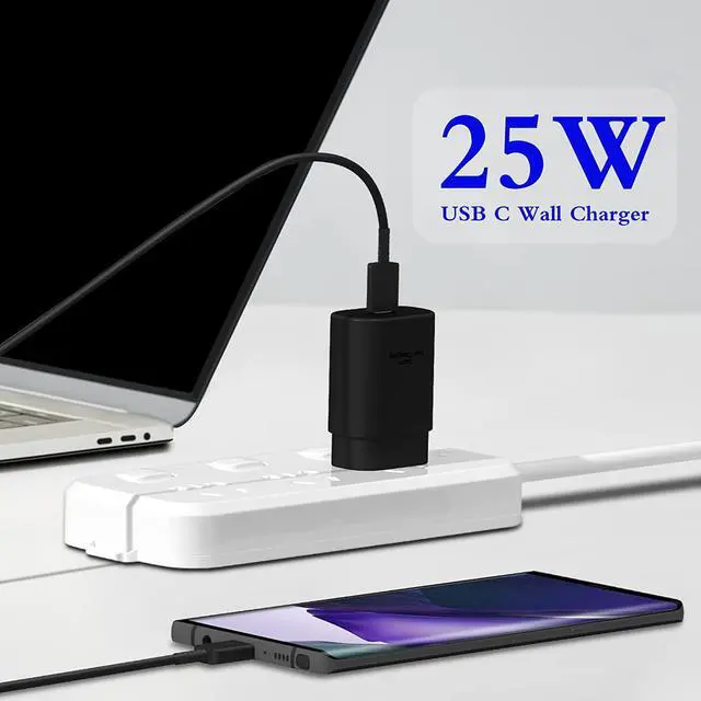 Alt view image 5 of 7 - Type C Charger, 2-Pack 25W Type C Super Fast Charging with 6ft Android Type C Phone Charger Cable Compatible with Galaxy S23 Ultra/S23+/S22/S21/S20/Phone 15/15 Plus/15 Pro Max