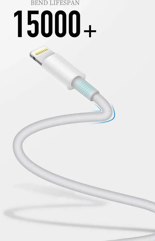 Alt view image 2 of 6 - for iPhone Charger Cord 2 Pack Original USB to Lightning Cable  MFI Certified 6 Ft Fast iPhone Charging Cord for iPhone 11/11Pro/11Max/ X/XS/XR/XS Max/8/7/6/5S/SE