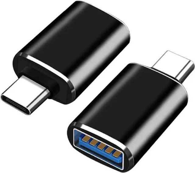 Alt view image 7 of 7 - 2 Pack USB C to USB Adapter Black Type C to USB 3.0 Adapter High-Speed Data Transfer OTG Adapter Compatible with MacBook Pro 2020 Pad Pro 2020  Notebook 9  XPS and More Type C Devices