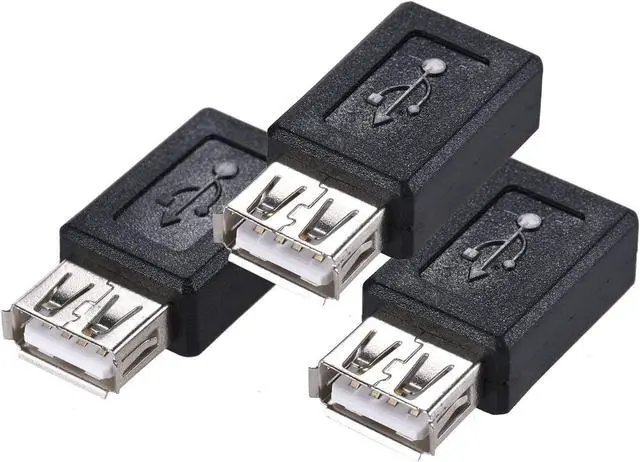 Alt view image 3 of 7 - 3-Pack USB 2.0 A Female to Micro USB Female Adapter Converter Connector Support Data Sync & Charging