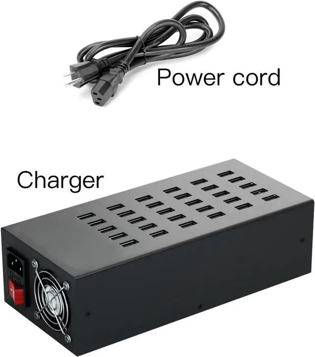 Alt view image 7 of 7 - Charging Station for Multiple Devices, 30 Port 300W USB Charging Station, 30-in-1 USB Charging Hub, Multiple USB Charging Station for iPhone, iPad, Samsung, Tablets, and Other Electronics